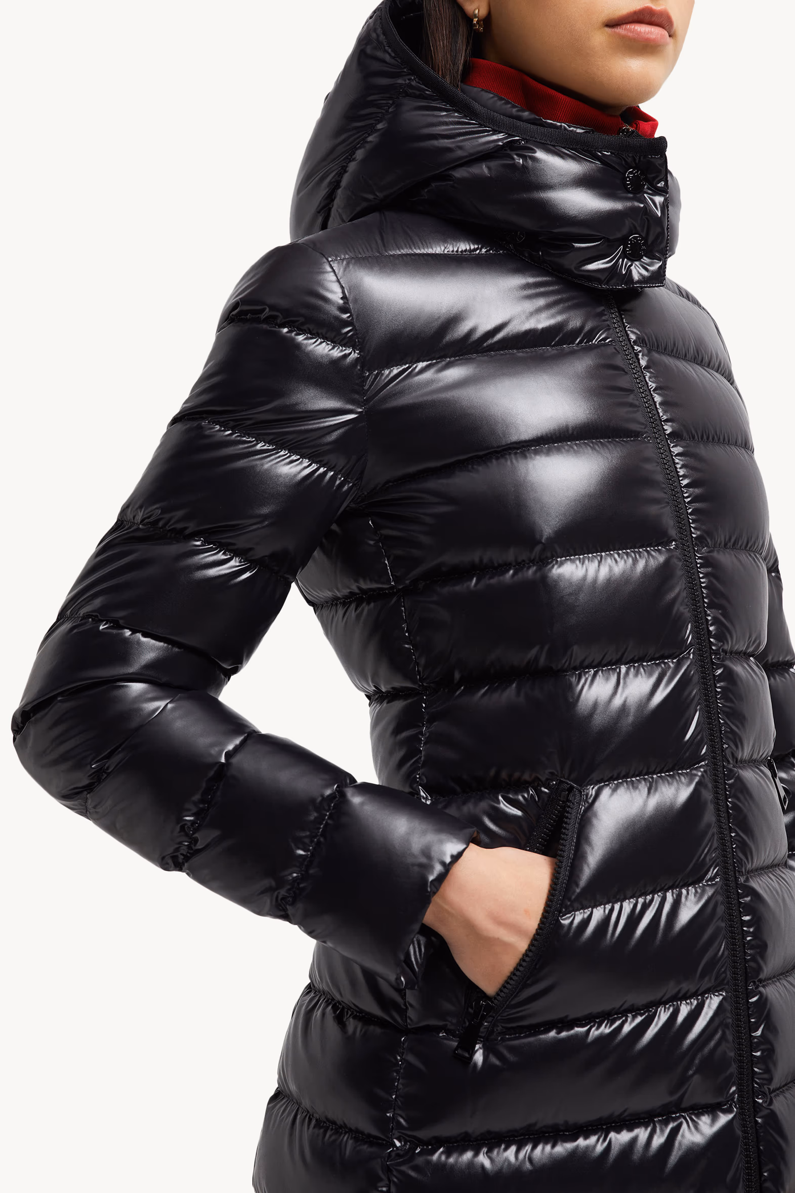 Plumífero largo Moka Hombre Negro Moncler 6